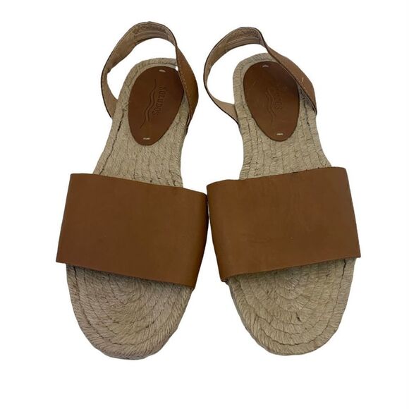 Soludos Brown Leather Slingback Espadrilles Size 7 - Picture 3 of 9